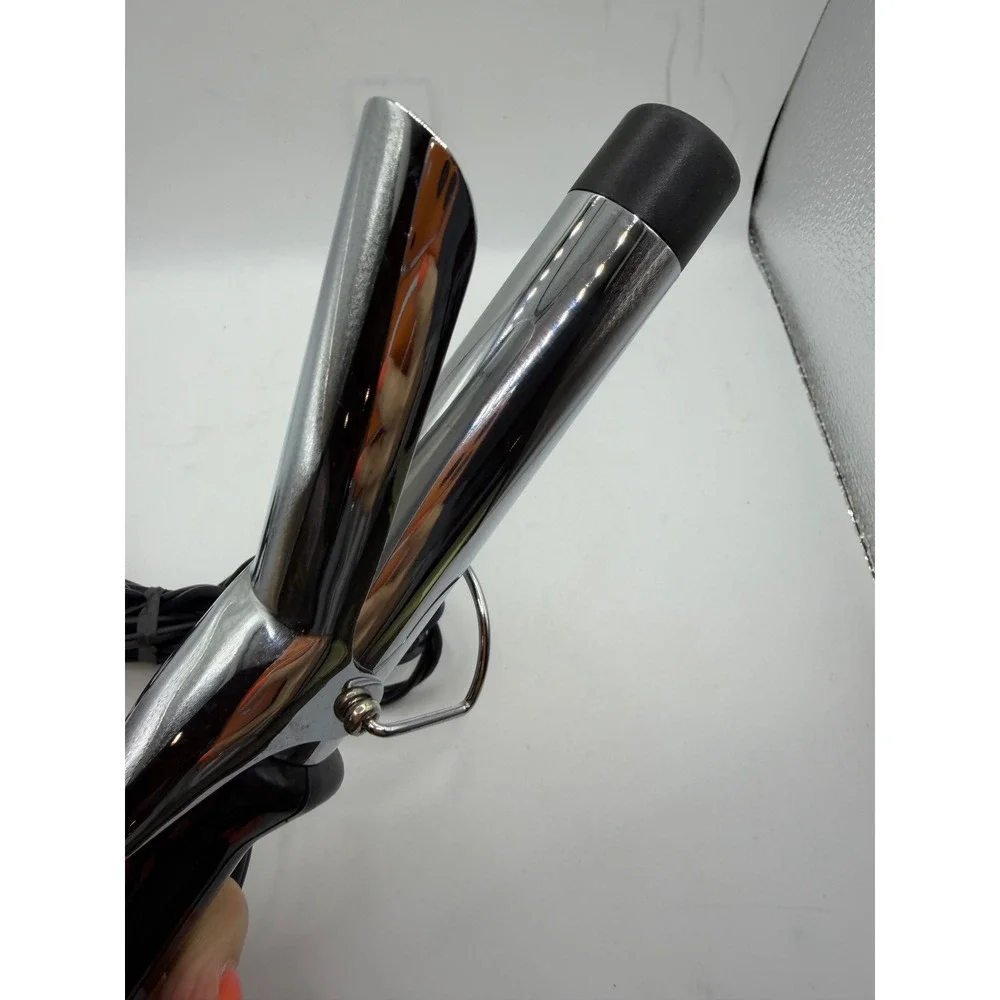 Revlon RV082 1 Inch Curling Iron Chrome Barrel High Low‎ Heat Settings Black